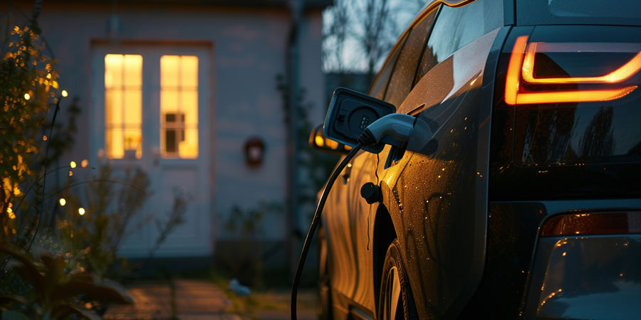 EV charging at night